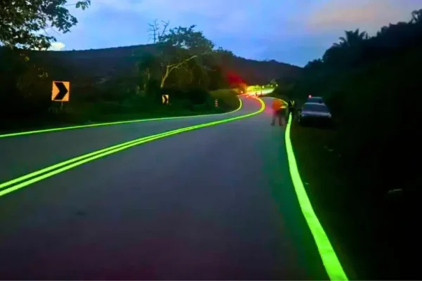 Malaysia’s Glow-in-the-Dark Road Experiment Fades as Costs and Durability Issues Emerge
