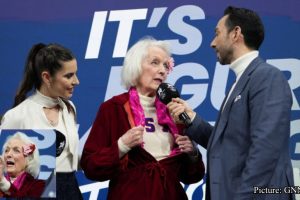 GNN Tenley Albright 90 takes in Olympic figure skating 70 years after winning gold