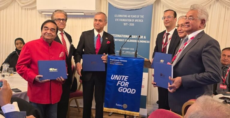 Global Leaders Mark 49 Years of Eye Foundation of America Commemorate International Day For A World Without Childhood Blindness at the House of Lords England