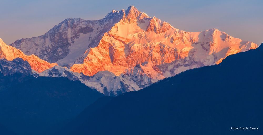 Kanchenjunga Stands as the Golden Mountain of the Indian Himalayan Range