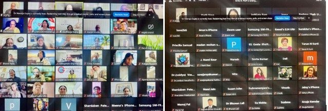 Section of the audience at the GOPIO Webinar Celebrating Women's Day